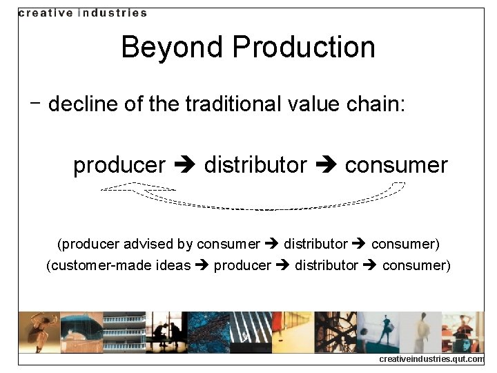Beyond Production ‒ decline of the traditional value chain: producer distributor consumer (producer advised Beyond Production ‒ decline of the traditional value chain: producer distributor consumer (producer advised