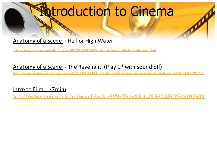 Introduction to Cinema Anatomy of a Scene - Hell or High Water http: //www.