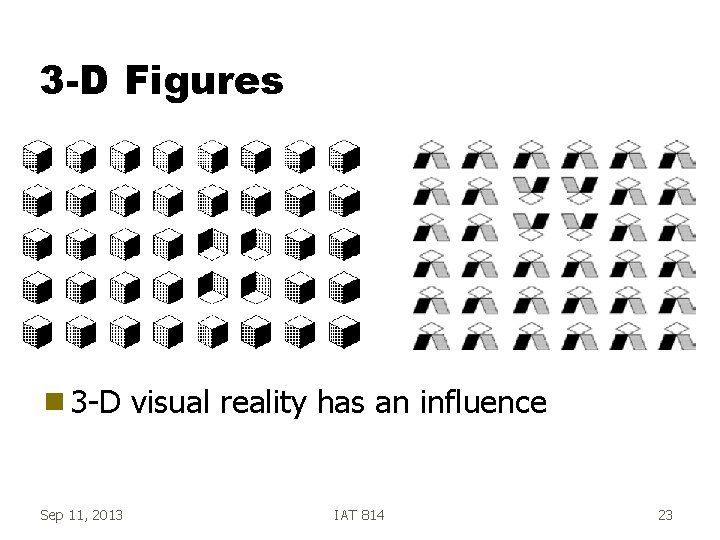 3 -D Figures g 3 -D Sep 11, 2013 visual reality has an influence