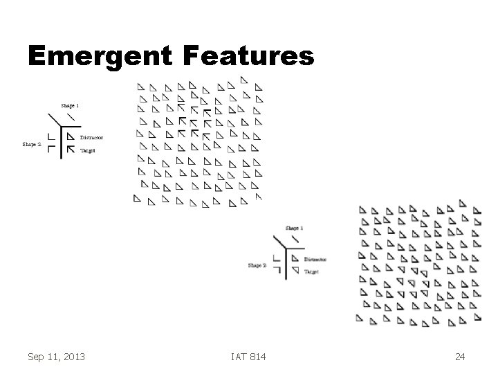 Emergent Features Sep 11, 2013 IAT 814 24 