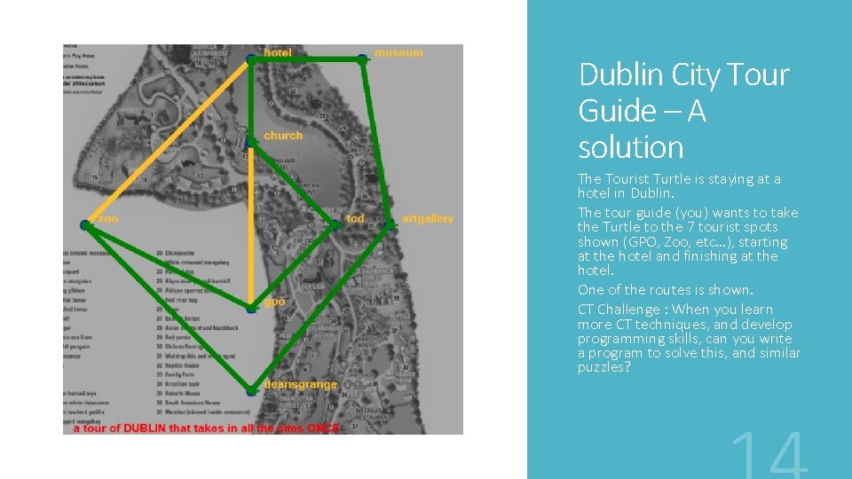 Dublin City Tour Guide – A solution The Tourist Turtle is staying at a