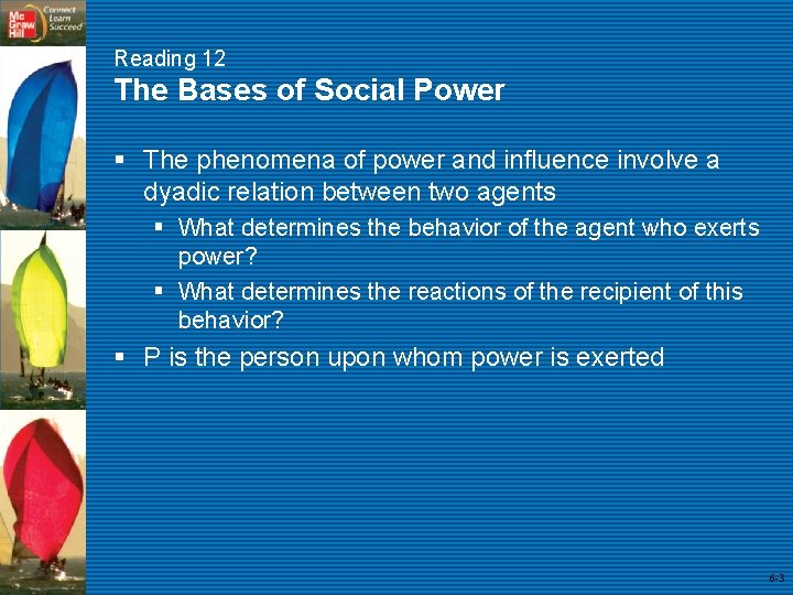 Reading 12 The Bases of Social Power § The phenomena of power and influence