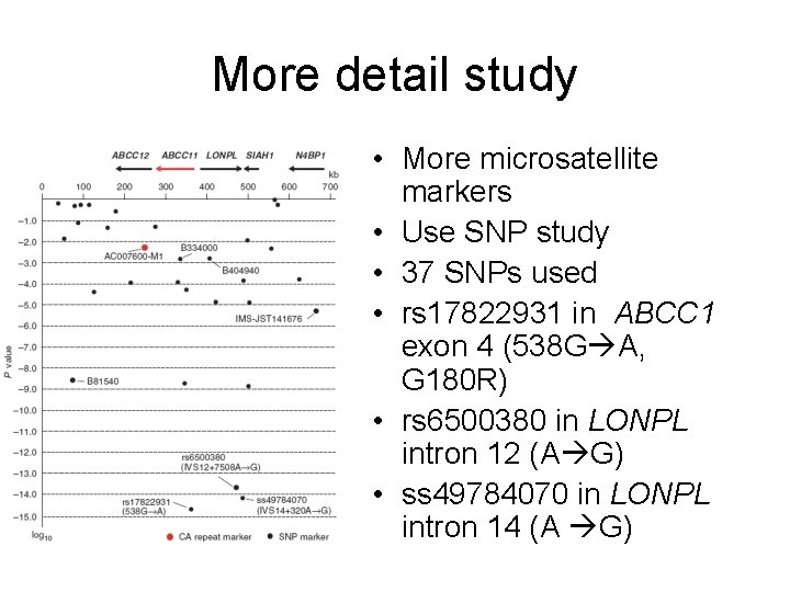 More detail study • More microsatellite markers • Use SNP study • 37 SNPs