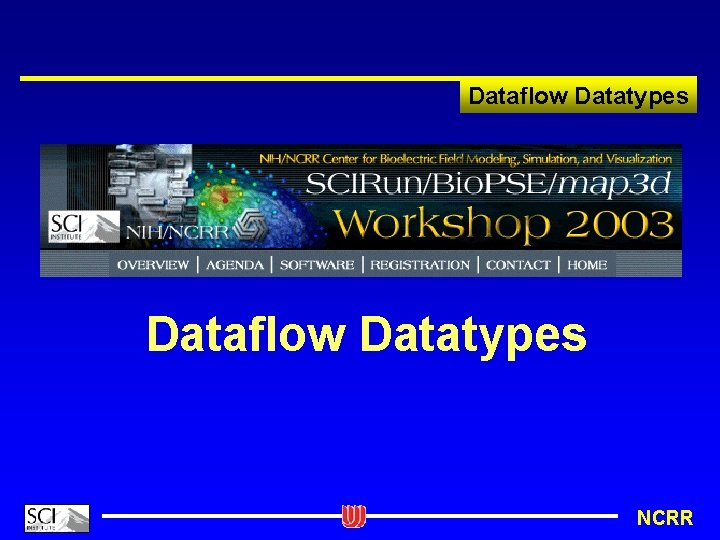 Dataflow Datatypes NCRR 
