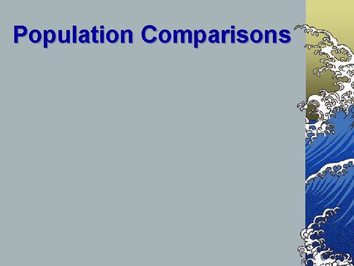 Population Comparisons 