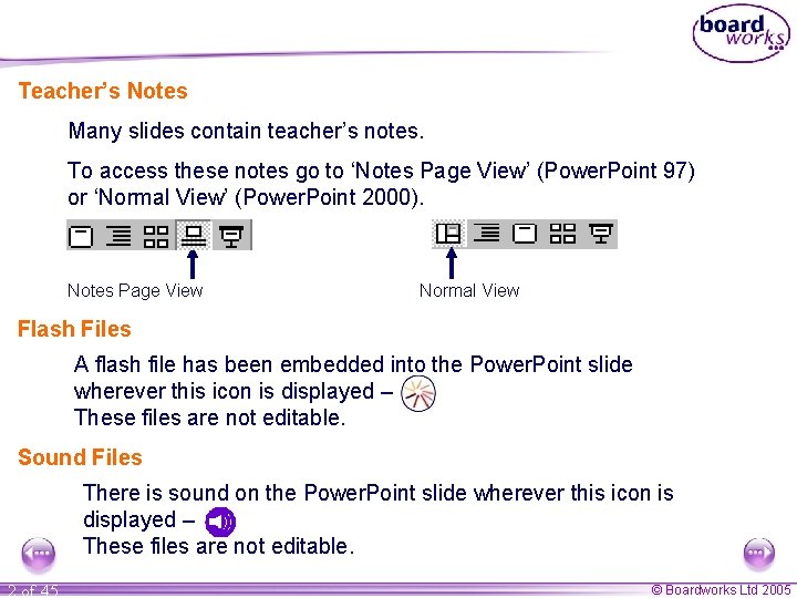 Teacher’s Notes Many slides contain teacher’s notes. To access these notes go to ‘Notes Teacher’s Notes Many slides contain teacher’s notes. To access these notes go to ‘Notes
