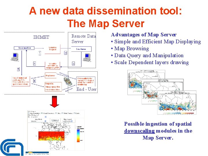 A new data dissemination tool: The Map Server IBIMET Remote Data Server Advantages of