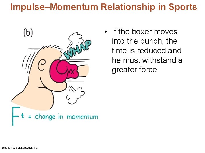 Impulse–Momentum Relationship in Sports • If the boxer moves into the punch, the time Impulse–Momentum Relationship in Sports • If the boxer moves into the punch, the time