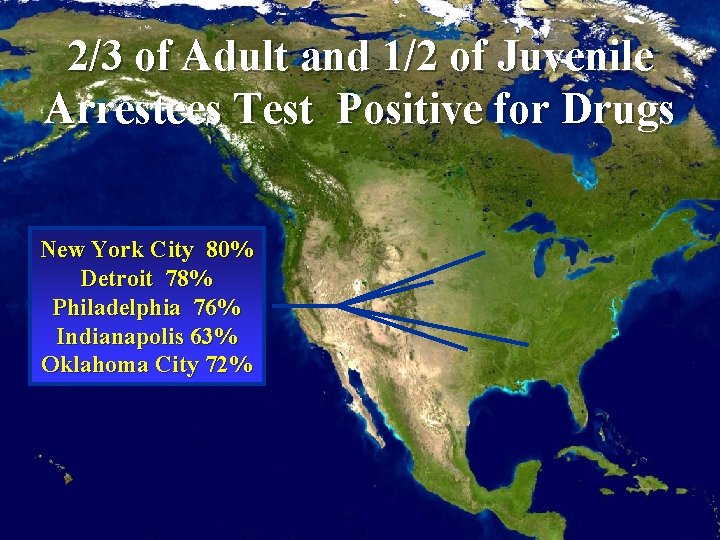 2/3 of Adult and 1/2 of Juvenile Arrestees Test Positive for Drugs New York