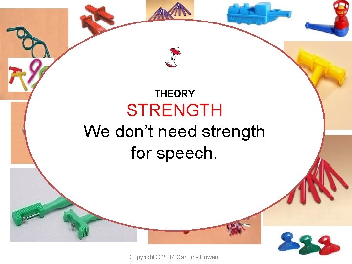 THEORY STRENGTH We don’t need strength for speech. Copyright © 2014 Caroline Bowen 