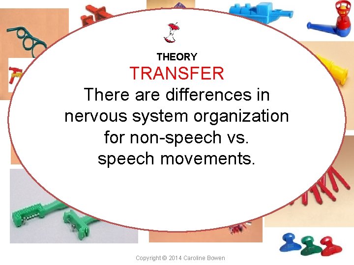 THEORY TRANSFER There are differences in nervous system organization for non-speech vs. speech movements.