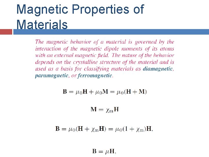 Magnetic Properties of Materials 