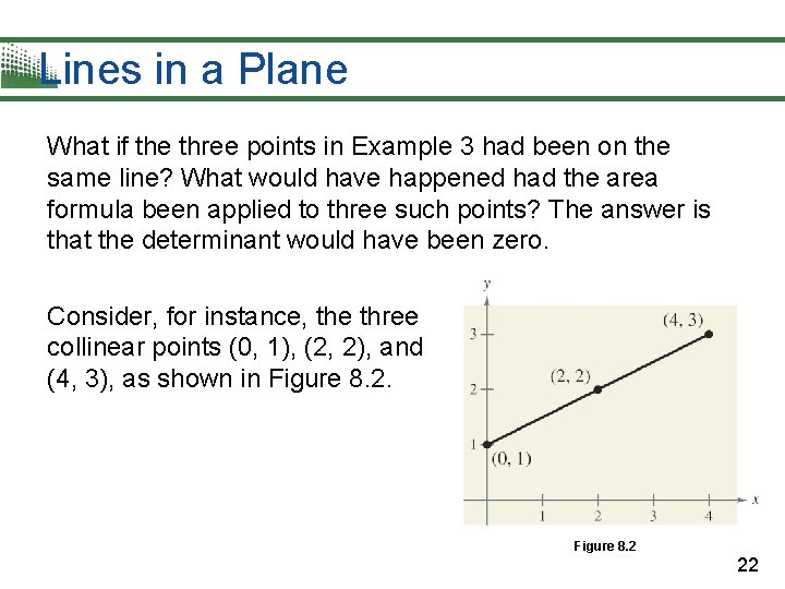 Lines in a Plane What if the three points in Example 3 had been