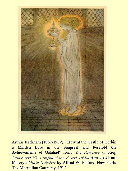 Arthur Rackham (1867 -1939). "How at the Castle of Corbin a Maiden Bare in