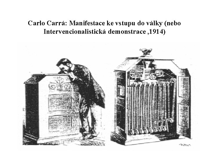 Carlo Carrá: Manifestace ke vstupu do války (nebo Intervencionalistická demonstrace , 1914) 