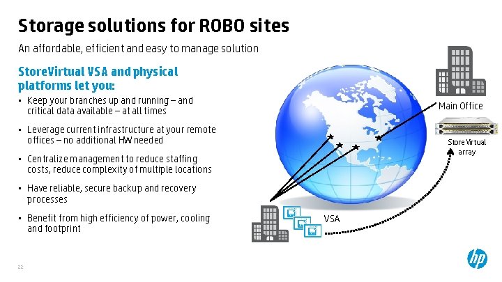 Storage solutions for ROBO sites An affordable, efficient and easy to manage solution Store.