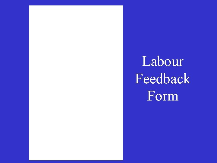 Labour Feedback Form 