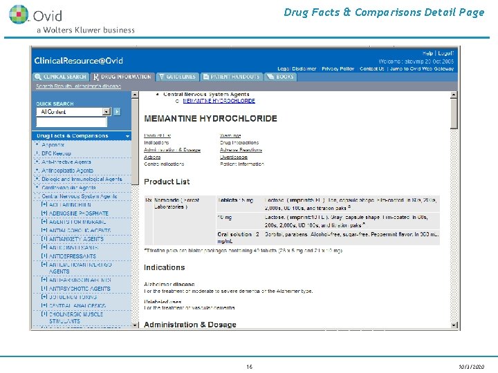 Drug Facts & Comparisons Detail Page 16 10/3/2020 