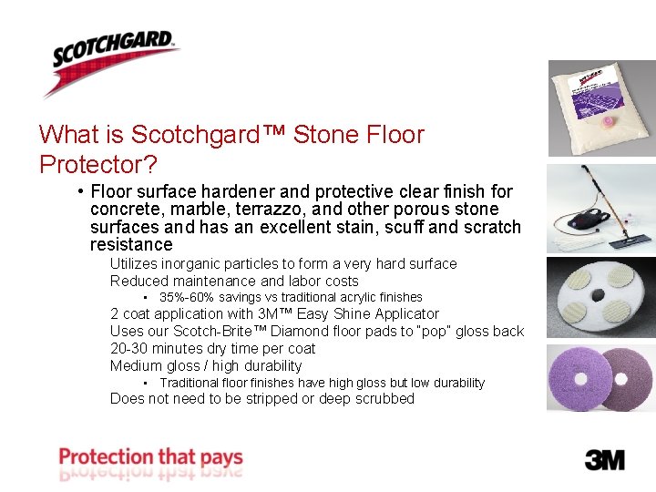 What is Scotchgard™ Stone Floor Protector? • Floor surface hardener and protective clear finish