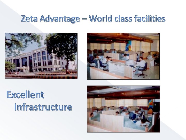 Zeta Advantage – World class facilities Excellent Infrastructure 