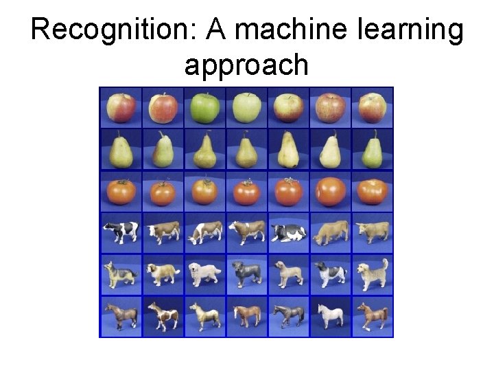 Recognition: A machine learning approach 