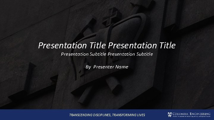 Presentation Section Title Presentation Subtitle Section Subtitle Presentation Section Subtitle By Presenter Name 7