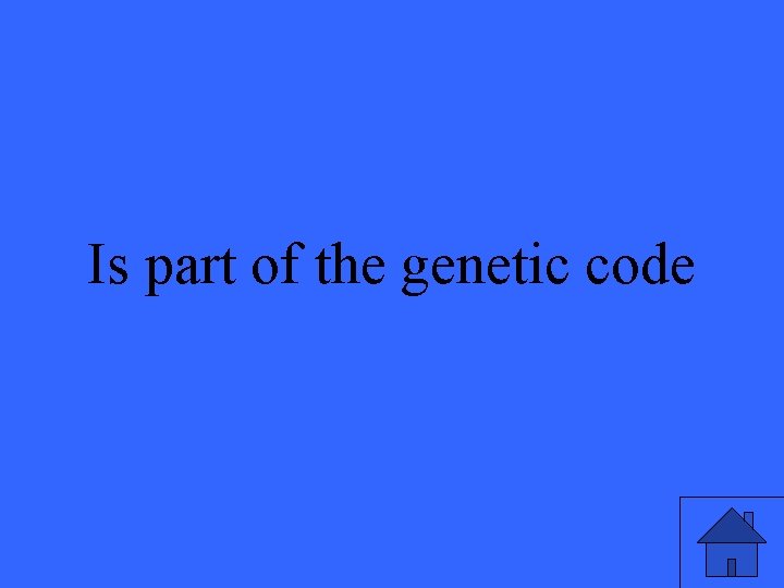Is part of the genetic code 49 