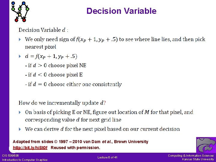 Decision Variable Adapted from slides © 1997 – 2010 van Dam et al. , Decision Variable Adapted from slides © 1997 – 2010 van Dam et al. ,