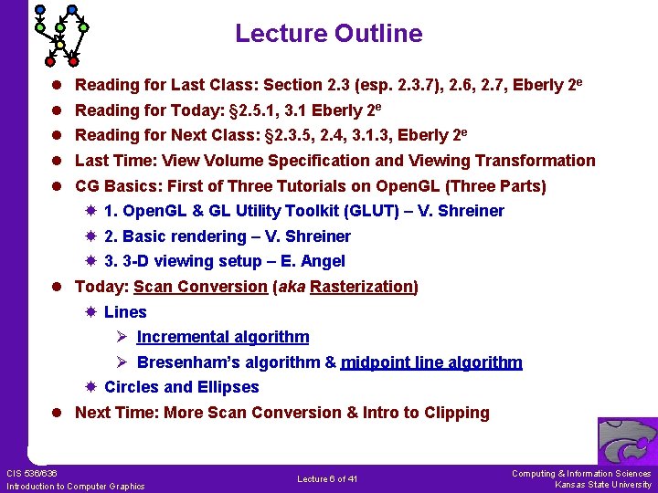 Lecture Outline l l l Reading for Last Class: Section 2. 3 (esp. 2. Lecture Outline l l l Reading for Last Class: Section 2. 3 (esp. 2.