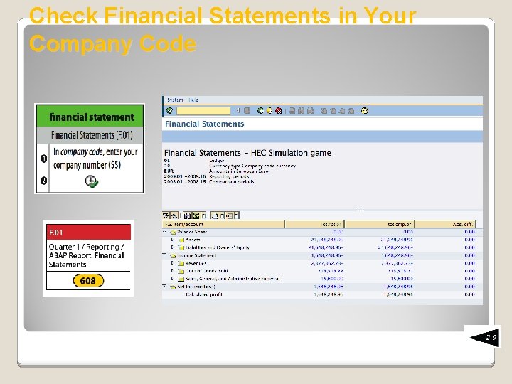 Check Financial Statements in Your Company Code 