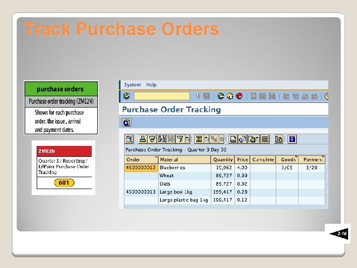 Track Purchase Orders 