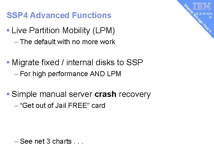 v ed ar Sh © 2015 IBM 18 e ag or St SSP 4