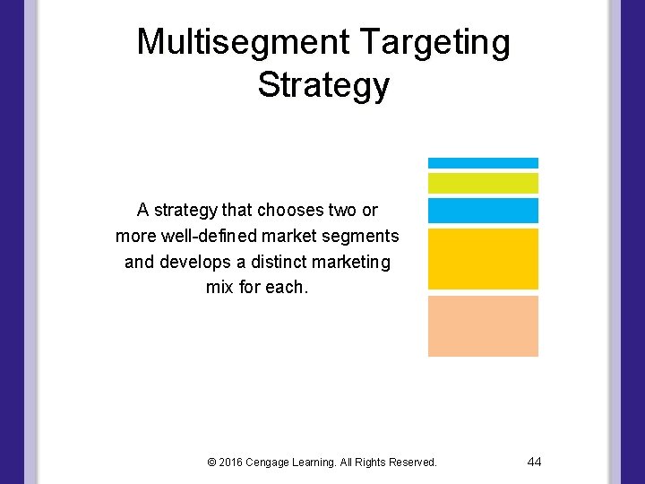 Multisegment Targeting Strategy A strategy that chooses two or more well-defined market segments and Multisegment Targeting Strategy A strategy that chooses two or more well-defined market segments and