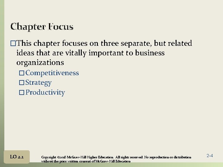 Chapter Focus �This chapter focuses on three separate, but related ideas that are vitally