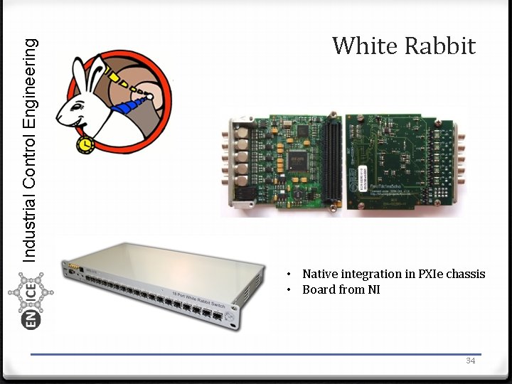 Industrial Control Engineering White Rabbit • Native integration in PXIe chassis • Board from