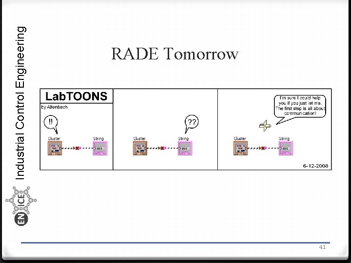 Industrial Control Engineering RADE Tomorrow 41 