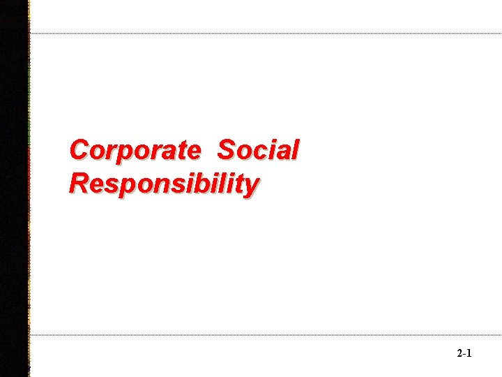 Corporate Social Responsibility 2 -11 
