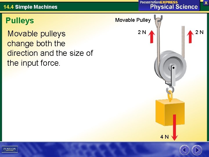 14. 4 Simple Machines Pulleys Movable pulleys change both the direction and the size 14. 4 Simple Machines Pulleys Movable pulleys change both the direction and the size