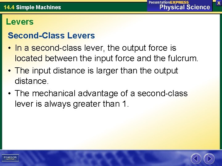 14. 4 Simple Machines Levers Second-Class Levers • In a second-class lever, the output 14. 4 Simple Machines Levers Second-Class Levers • In a second-class lever, the output