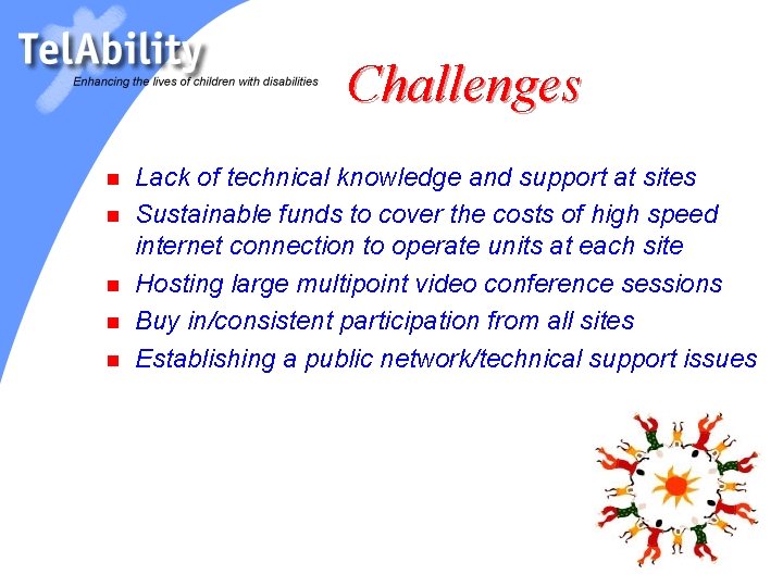 Challenges n n n Lack of technical knowledge and support at sites Sustainable funds