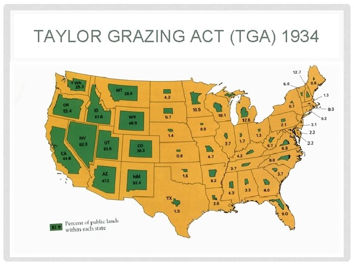 TAYLOR GRAZING ACT (TGA) 1934 