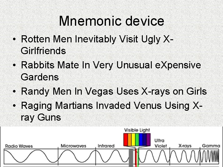 Mnemonic device • Rotten Men Inevitably Visit Ugly XGirlfriends • Rabbits Mate In Very