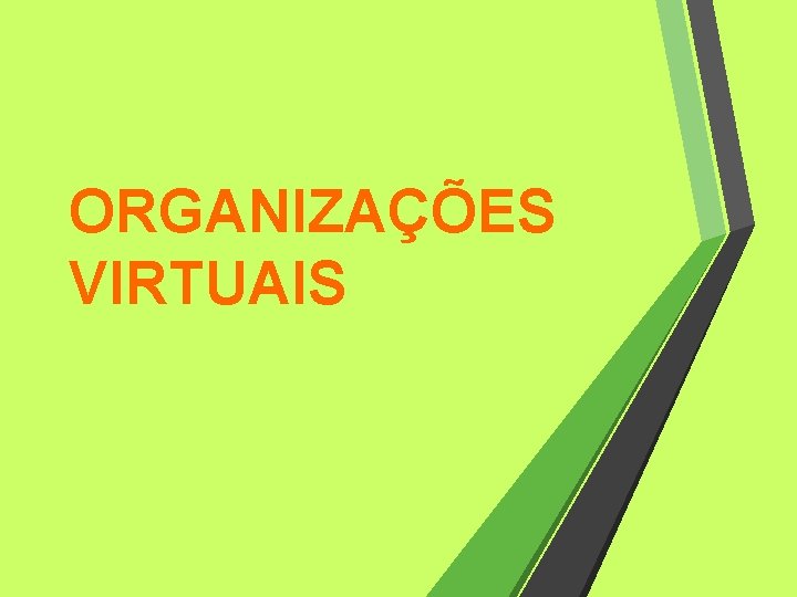 ORGANIZAÇÕES VIRTUAIS 