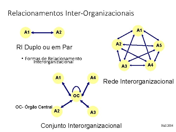 Relacionamentos Inter-Organizacionais A 1 A 2 RI Duplo ou em Par • Formas de