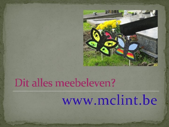 Dit alles meebeleven? www. mclint. be 