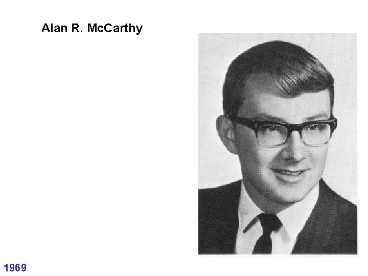Alan R. Mc. Carthy 1969 