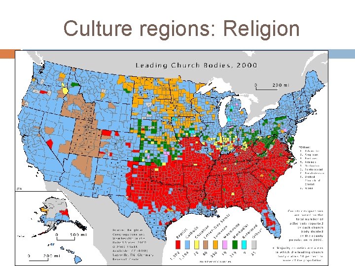 Culture regions: Religion 