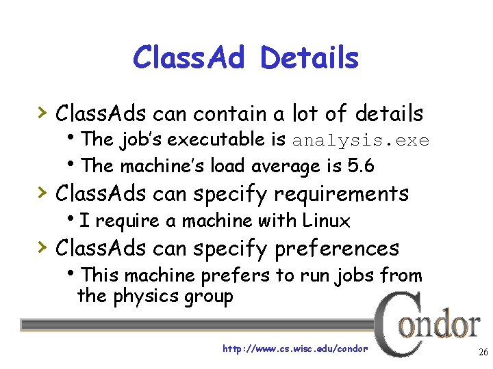 Class. Ad Details › Class. Ads can contain a lot of details The job’s