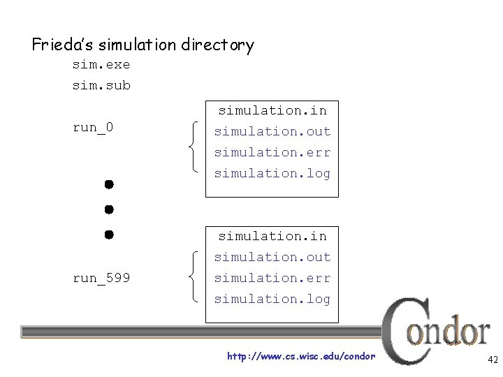 Frieda’s simulation directory sim. exe sim. sub simulation. in run_0 simulation. out simulation. err