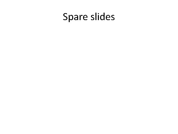 Spare slides 